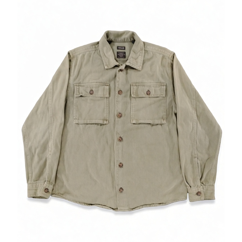 Buffalo David Bitton Mens Button Up Shirt L Cotton Utility Workwear Normcore